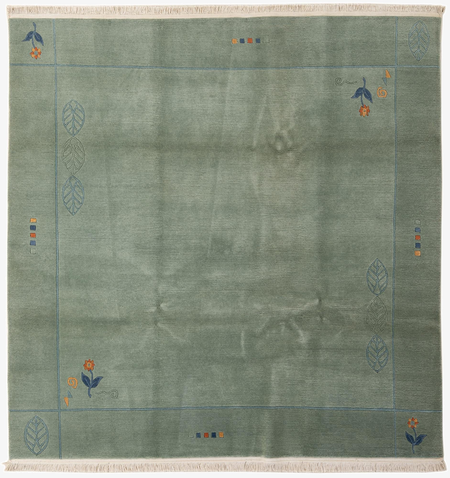  6' 8 x 6' 8  Hand Knotted Tibet Wool Square Rug