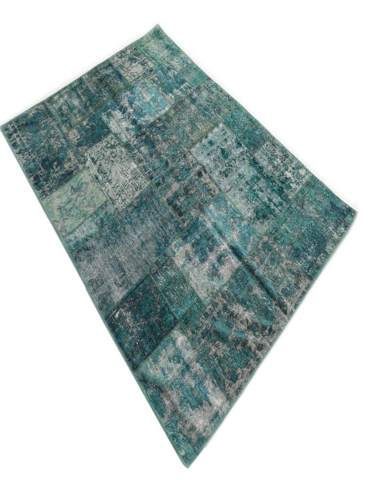 Detail image of  5' 2 x 6' 1  Hand Knotted Ultra Vintage Persian Wool Square Rug