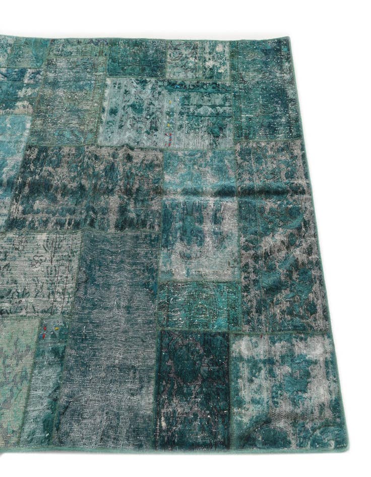 Detail image of  5' 2 x 6' 1  Hand Knotted Ultra Vintage Persian Wool Square Rug