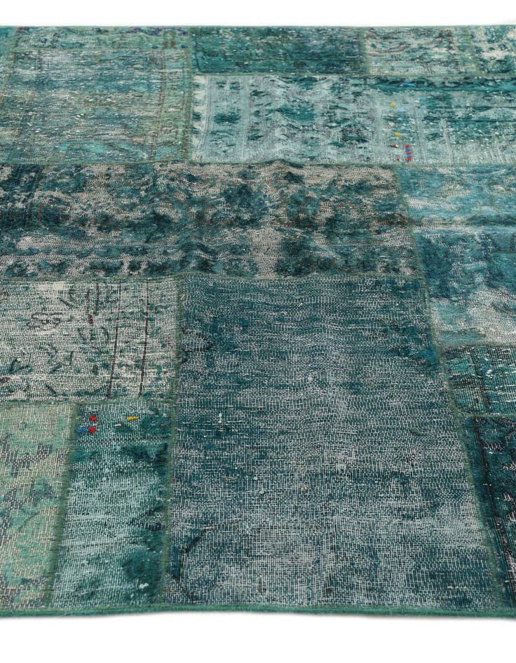 Detail image of  5' 2 x 6' 1  Hand Knotted Ultra Vintage Persian Wool Square Rug
