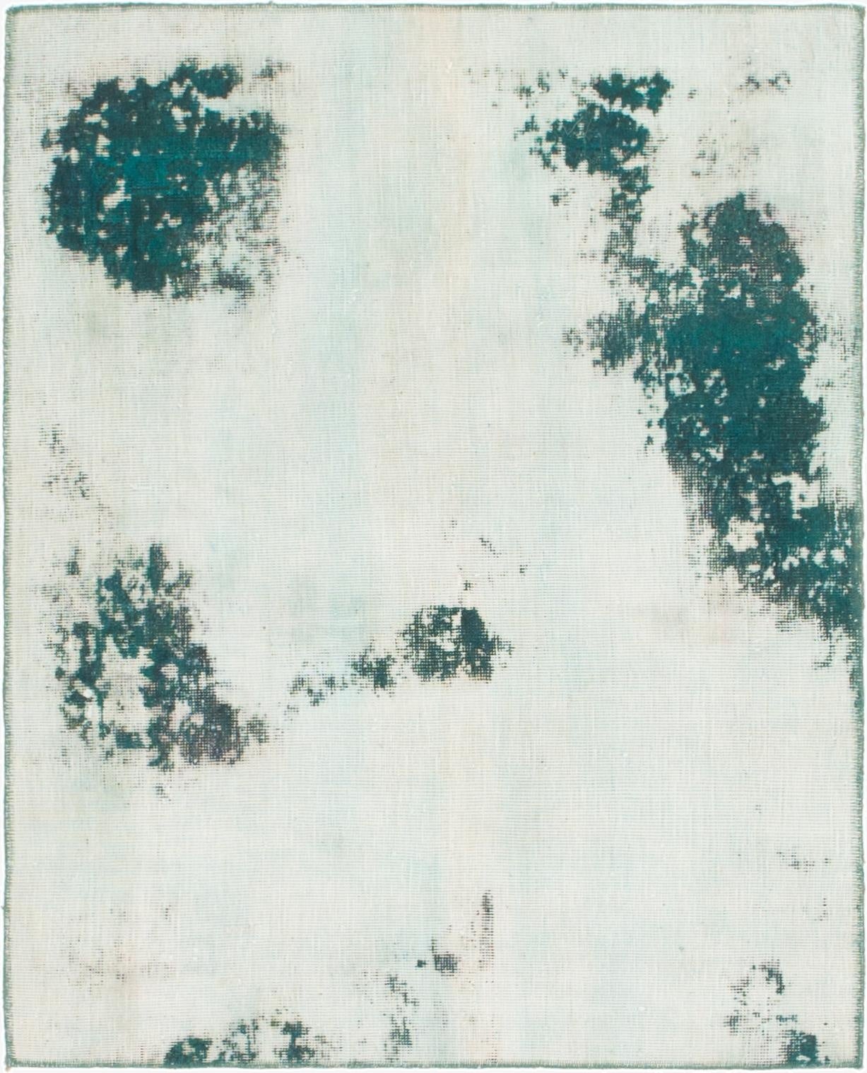  3' 6 x 4' 5  Hand Knotted Ultra Vintage Persian Wool Square Rug