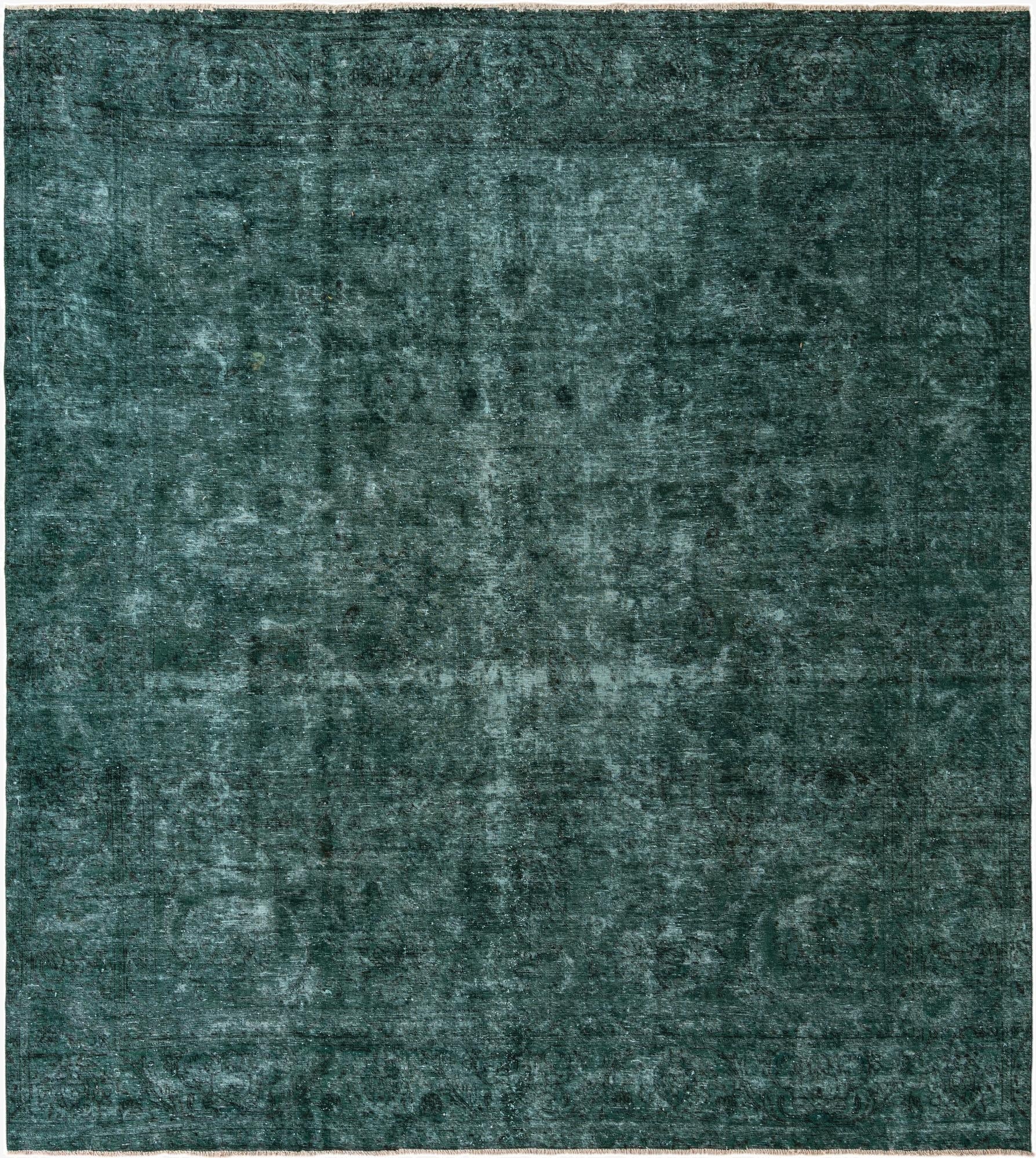  9' 8 x 10' 10  Hand Knotted Ultra Vintage Persian Wool Square Rug
