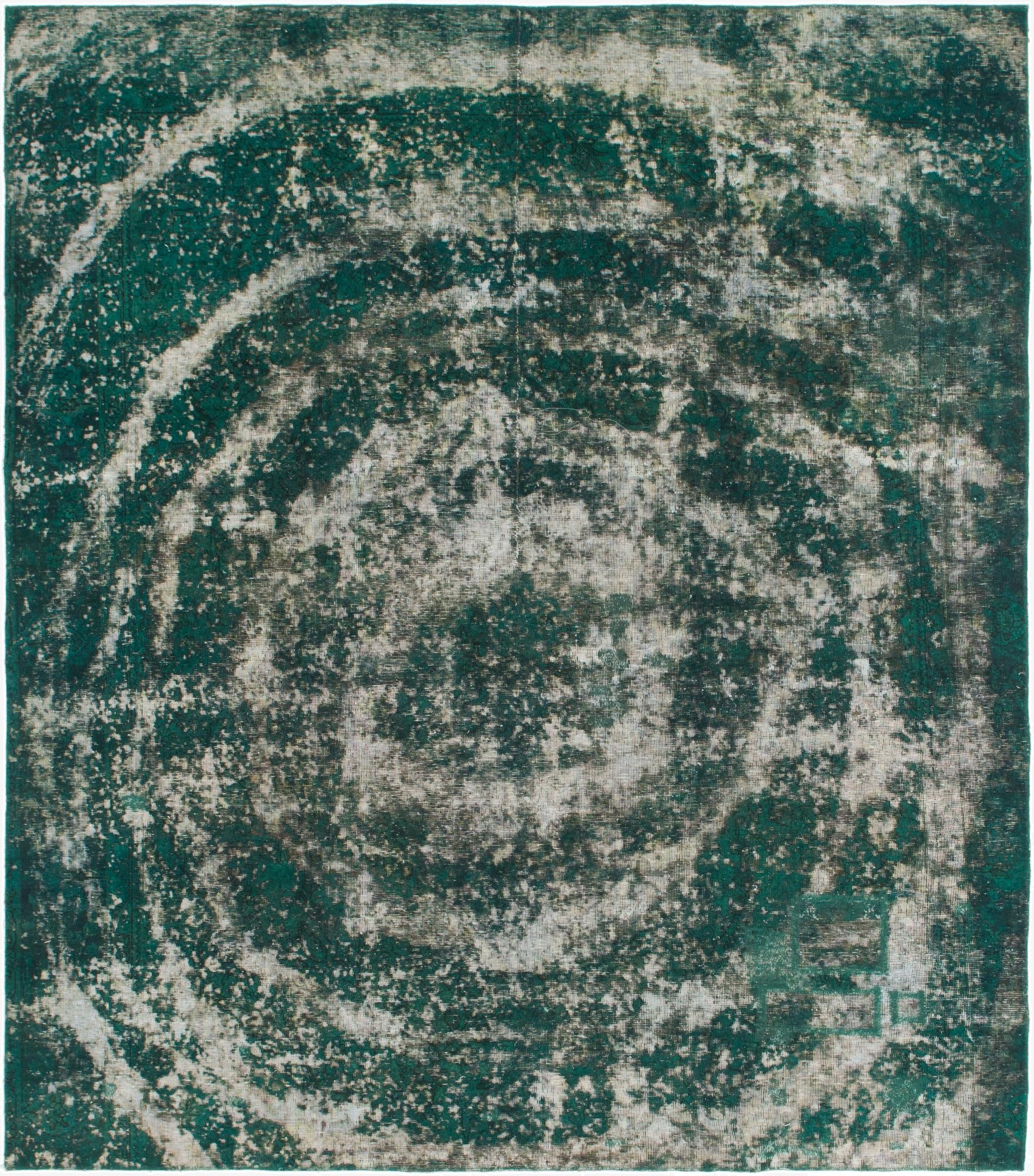  7' 10 x 9'  Hand Knotted Ultra Vintage Persian Wool Square Rug