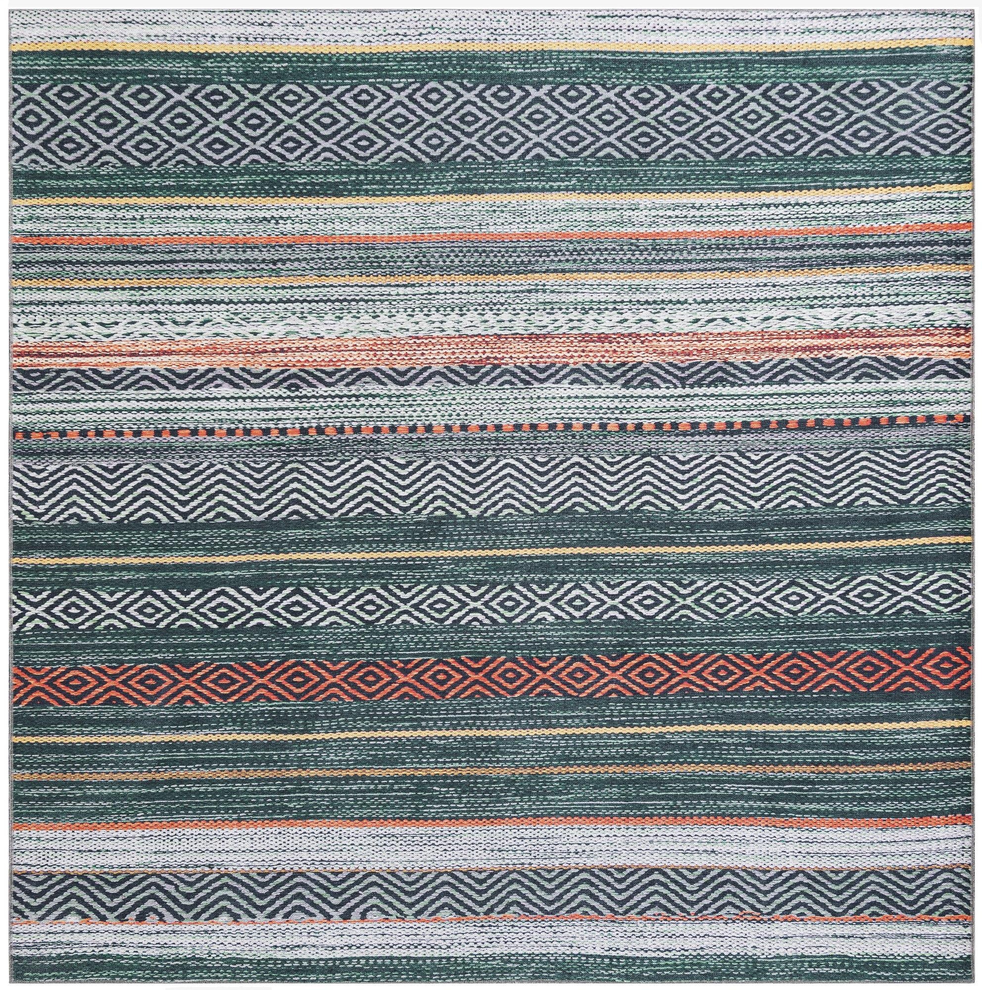  7' 10 x 7' 10  Washable Yara Square Rug