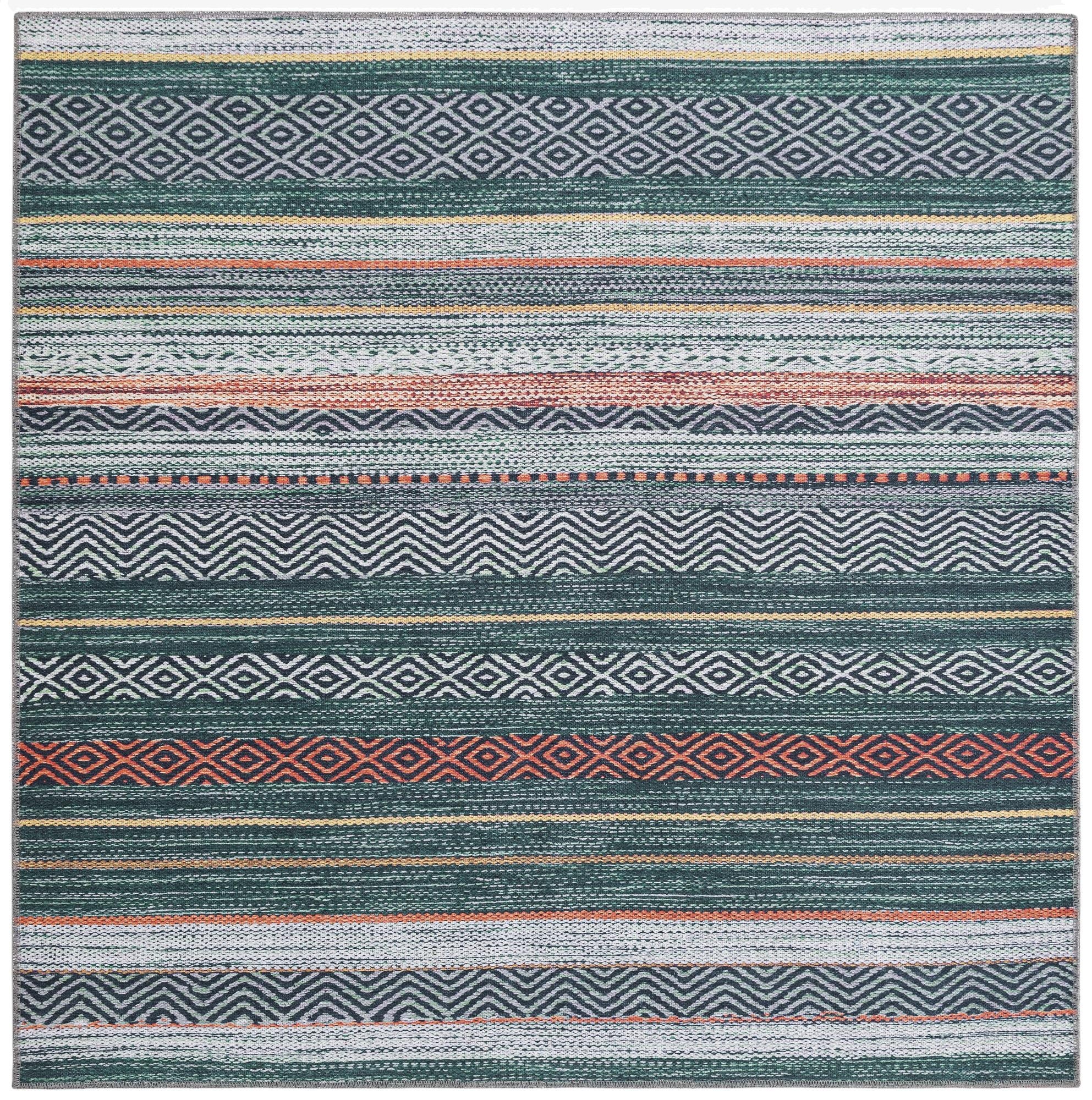 5' x 5'  Washable Yara Square Rug