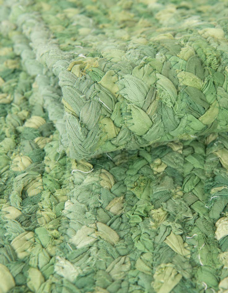 Detail image of  0' 9 x 2' 6  Hand Braided Chindi Stair Rug