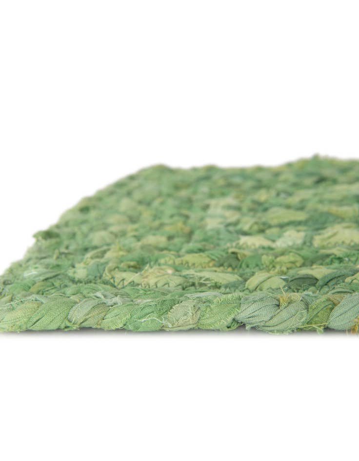 Detail image of  0' 9 x 2' 6  Hand Braided Chindi Stair Rug