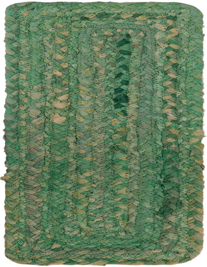 Detail image of 0' 9 x 2' 6 Handmade Braided Chindi Stair Rug