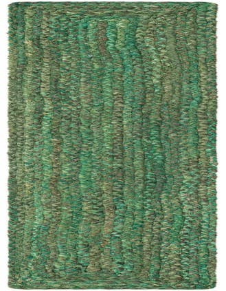 Detail image of 1' 2 x 8' Handmade Braided Chindi Table Runner Rug