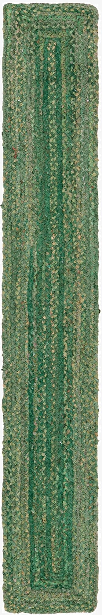  1' 2 x 8' Braided Chindi Table Runner Rug