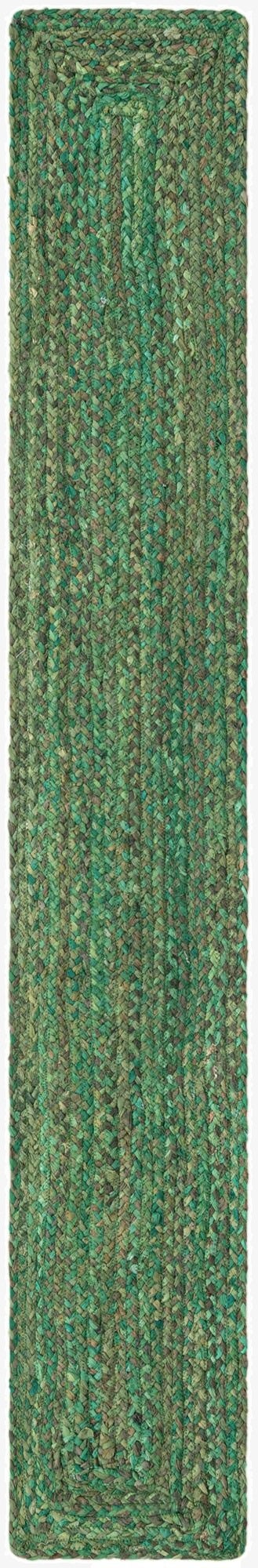  1' 2 x 8'  Hand Braided Chindi Table Runner Rug
