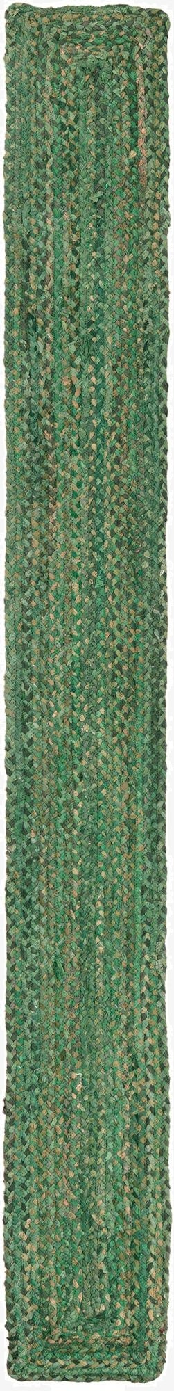  1' 2 x 10'  Hand Braided Chindi Table Runner Rug