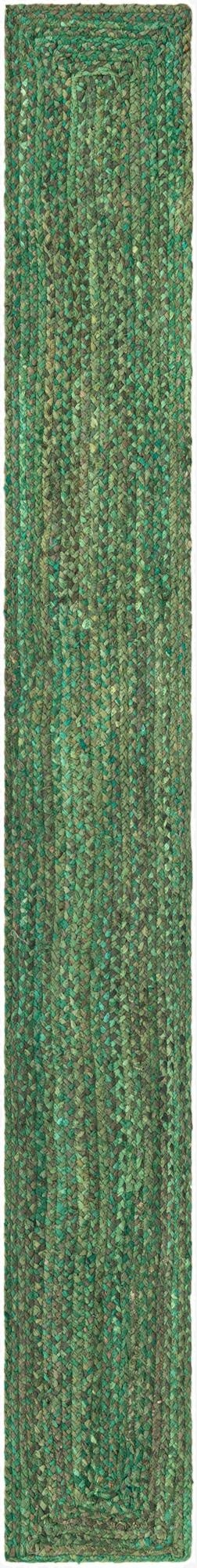  1' 2 x 10'  Hand Braided Chindi Table Runner Rug