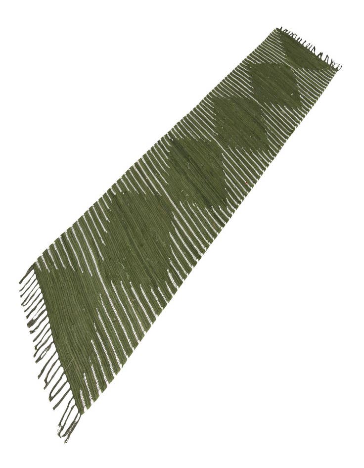 Detail image of  1' 2 x 10'  Hand Woven Chindi Cotton Table Runner Rug