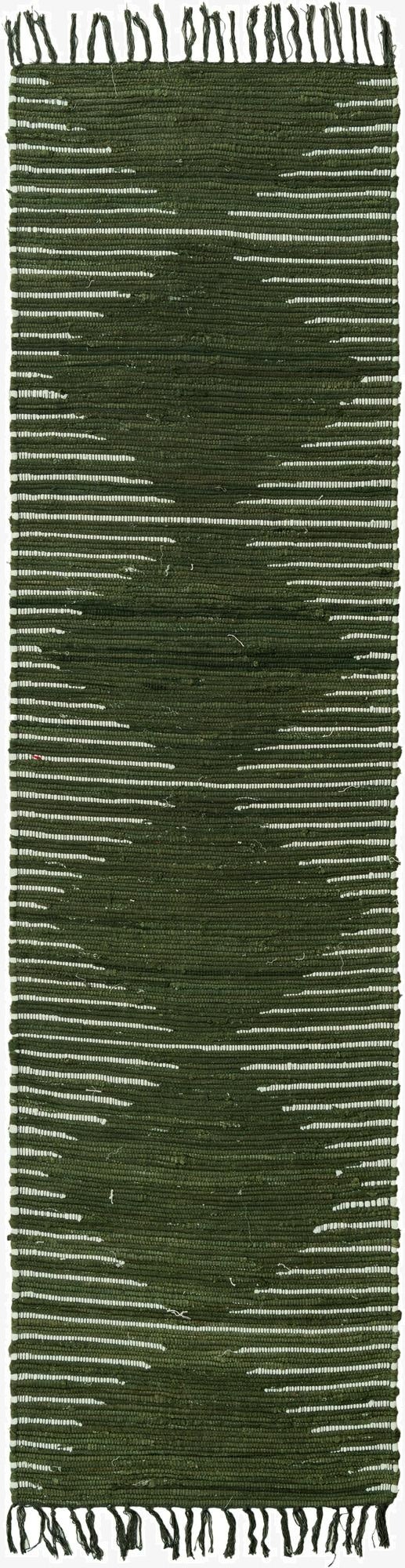  1' 2 x 10'  Hand Woven Chindi Cotton Table Runner Rug