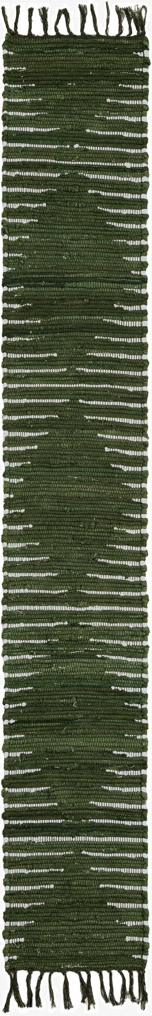  1' 2 x 8'  Hand Woven Chindi Cotton Table Runner Rug