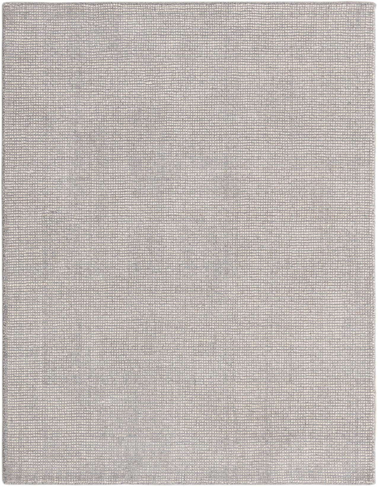 A 3x5 rectangular Jill Zarin English Manor rug in a modern solid gray color with a textured wool pile.