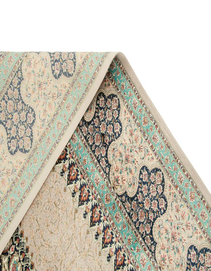 Detail image of  6' 6 x 9' 9 Ghom Design Rug