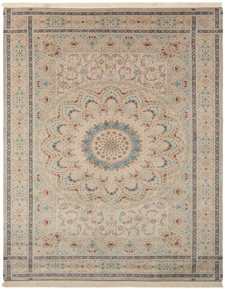 Detail image of  6' 5 x 9' 10 Ghom Design Rug