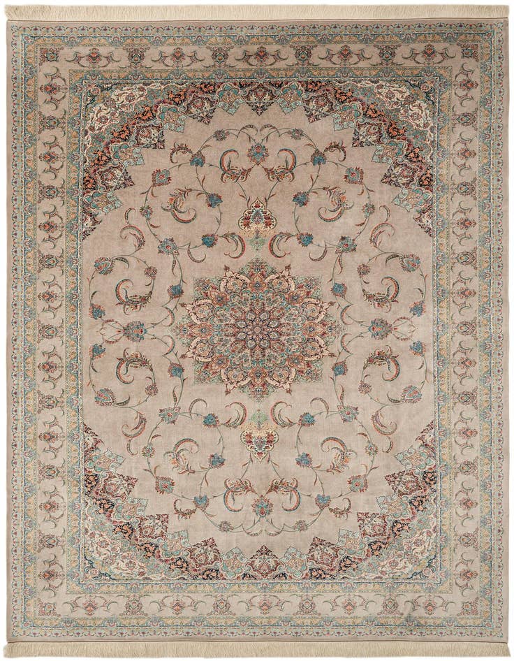 Detail image of  6' 6 x 9' 9 Ghom Design Rug