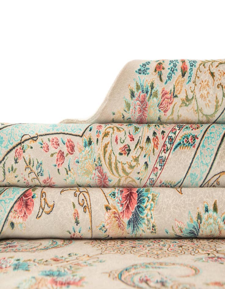 Detail image of  6' 6 x 9' 9 Ghom Design Rug