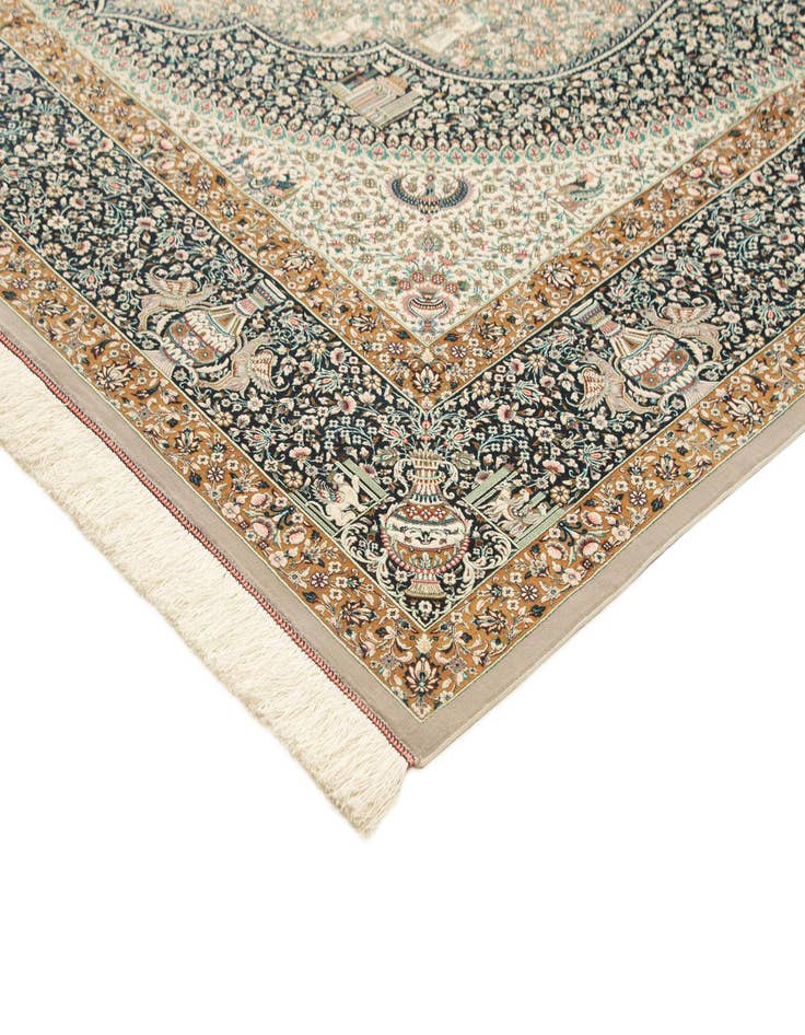 Detail image of  6' 6 x 9' 9 Ghom Design Rug