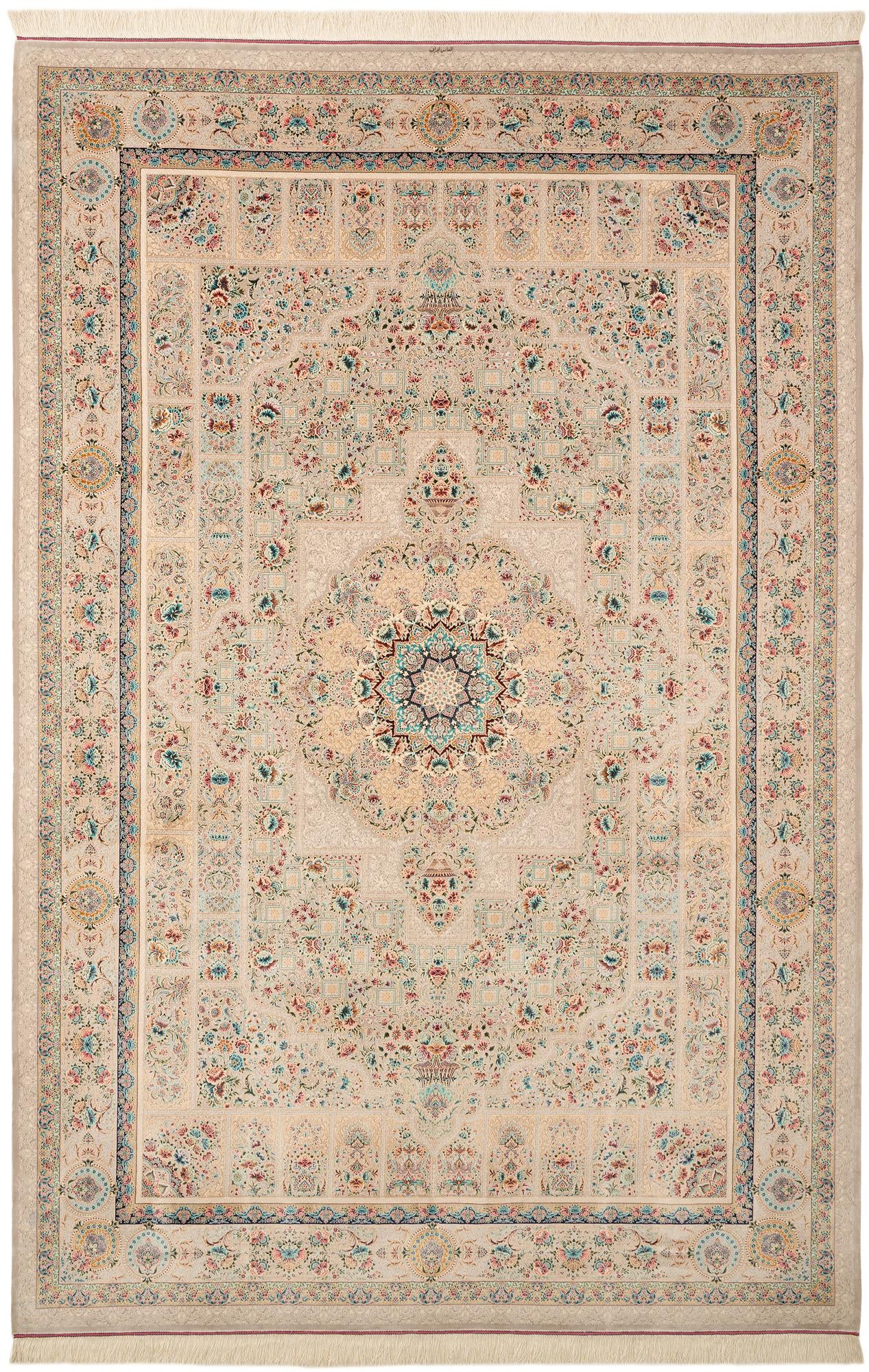  6' 6 x 9' 10 Ghom Design Rug
