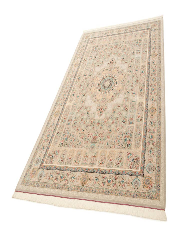 Detail image of  6' 6 x 9' 10 Ghom Design Rug