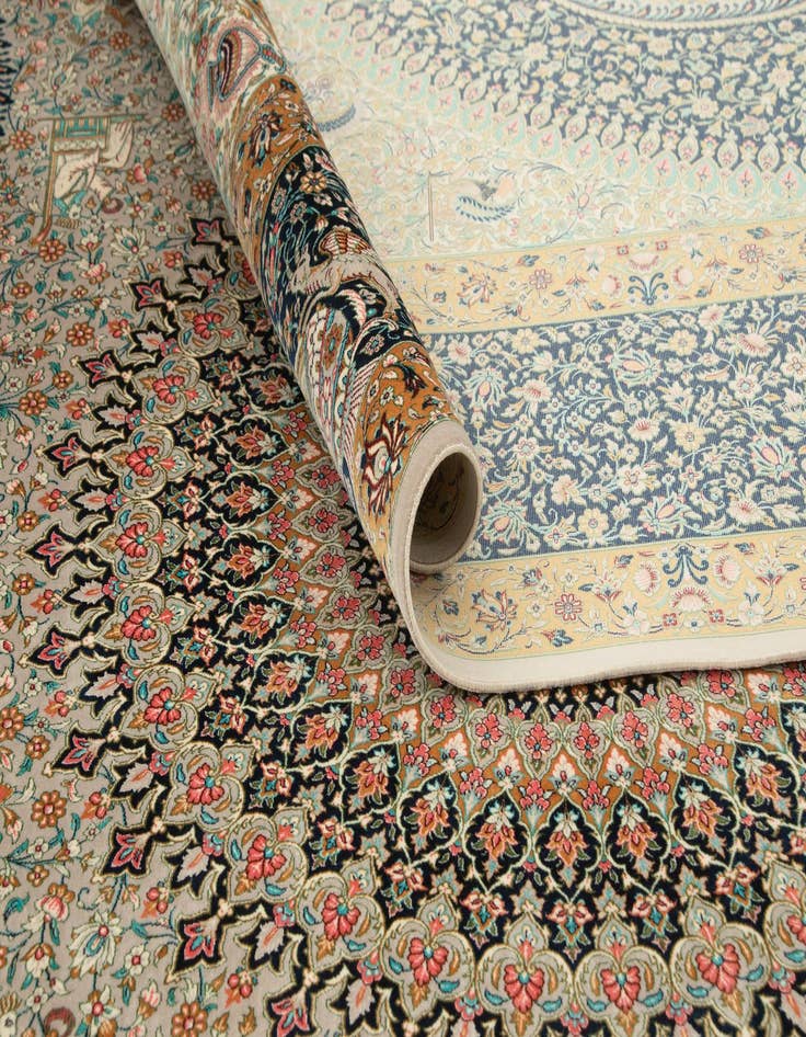 Detail image of  6' 5 x 9' 9 Ghom Design Rug