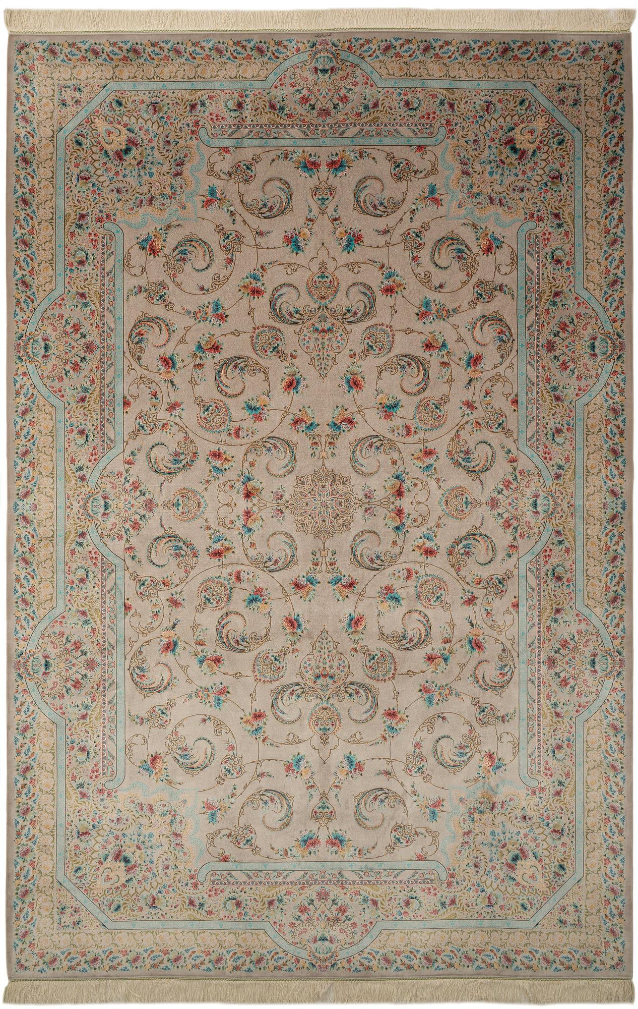  6' 6 x 9' 9 Ghom Design Rug