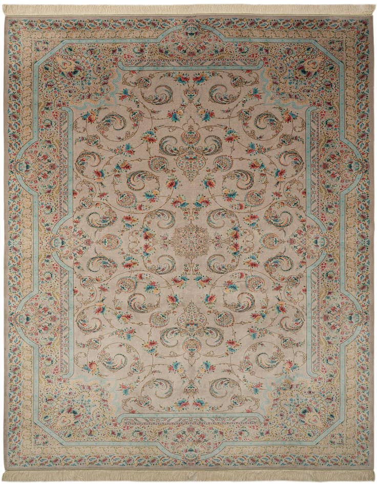 Detail image of  6' 6 x 9' 9 Ghom Design Rug