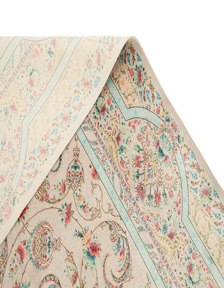 Detail image of  6' 6 x 9' 9 Ghom Design Rug