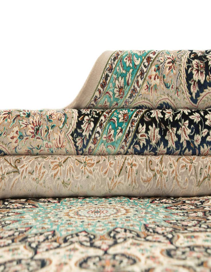 Detail image of  6' 6 x 9' 9 Ghom Design Rug