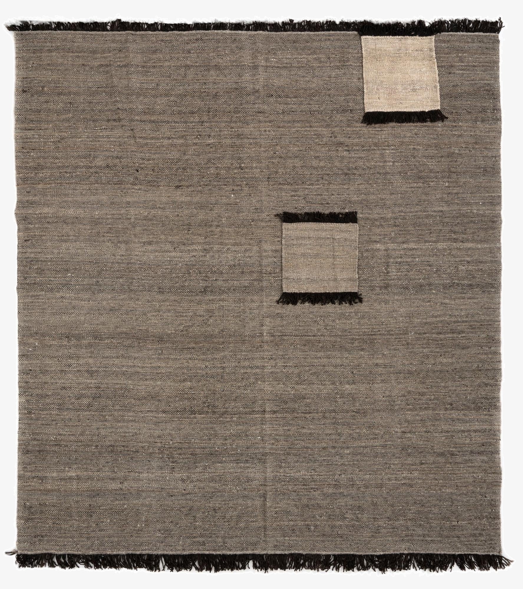  9' x 9' 7  Hand Knotted Handweb Wool Rug