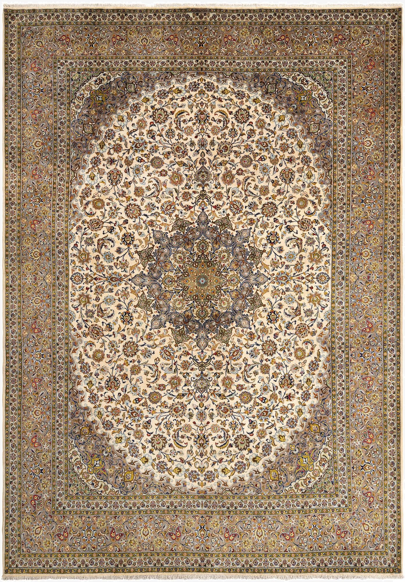  9' 8 x 13' 5 Kashan Wool Rug