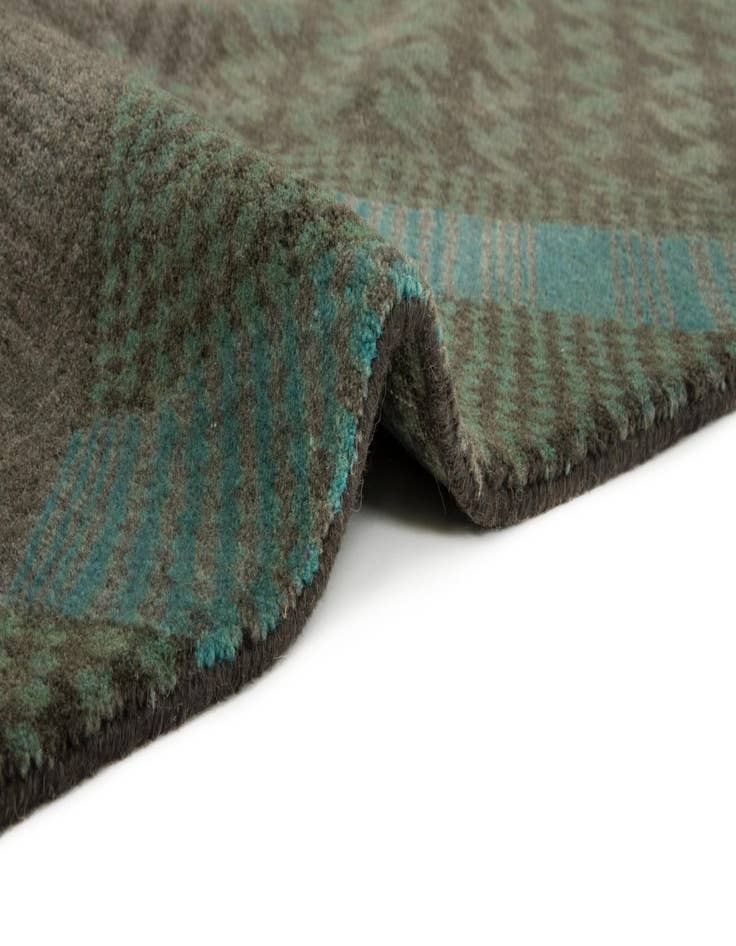 Detail image of  8' x 9' 10  Hand Knotted Modern Manshu Wool Rug