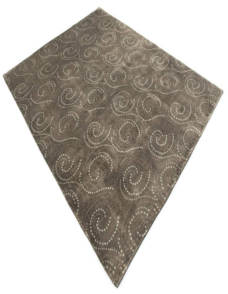 Detail image of  7' 9 x 9' 11 Modern Manshu Wool Rug