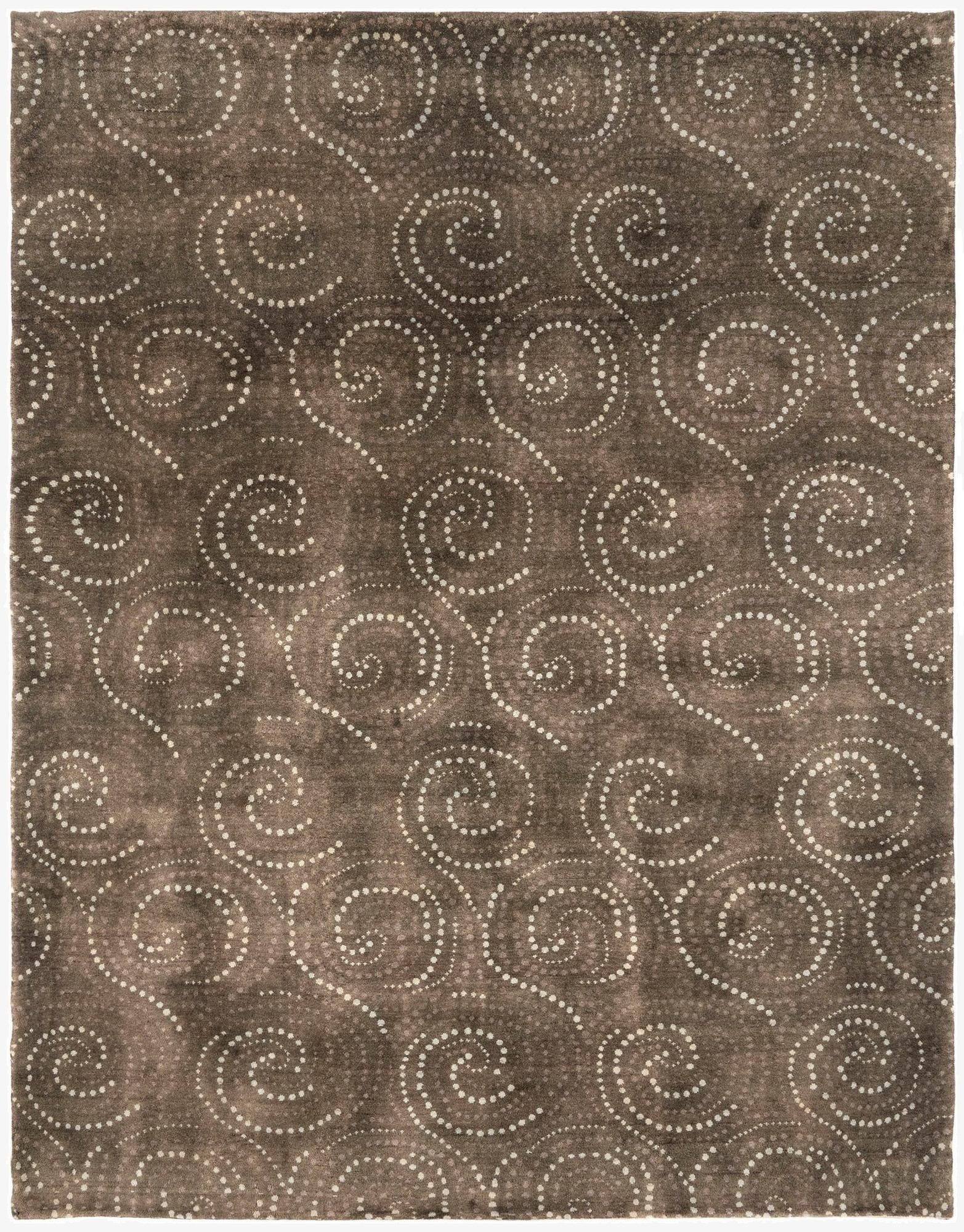  7' 9 x 9' 11 Modern Manshu Wool Rug