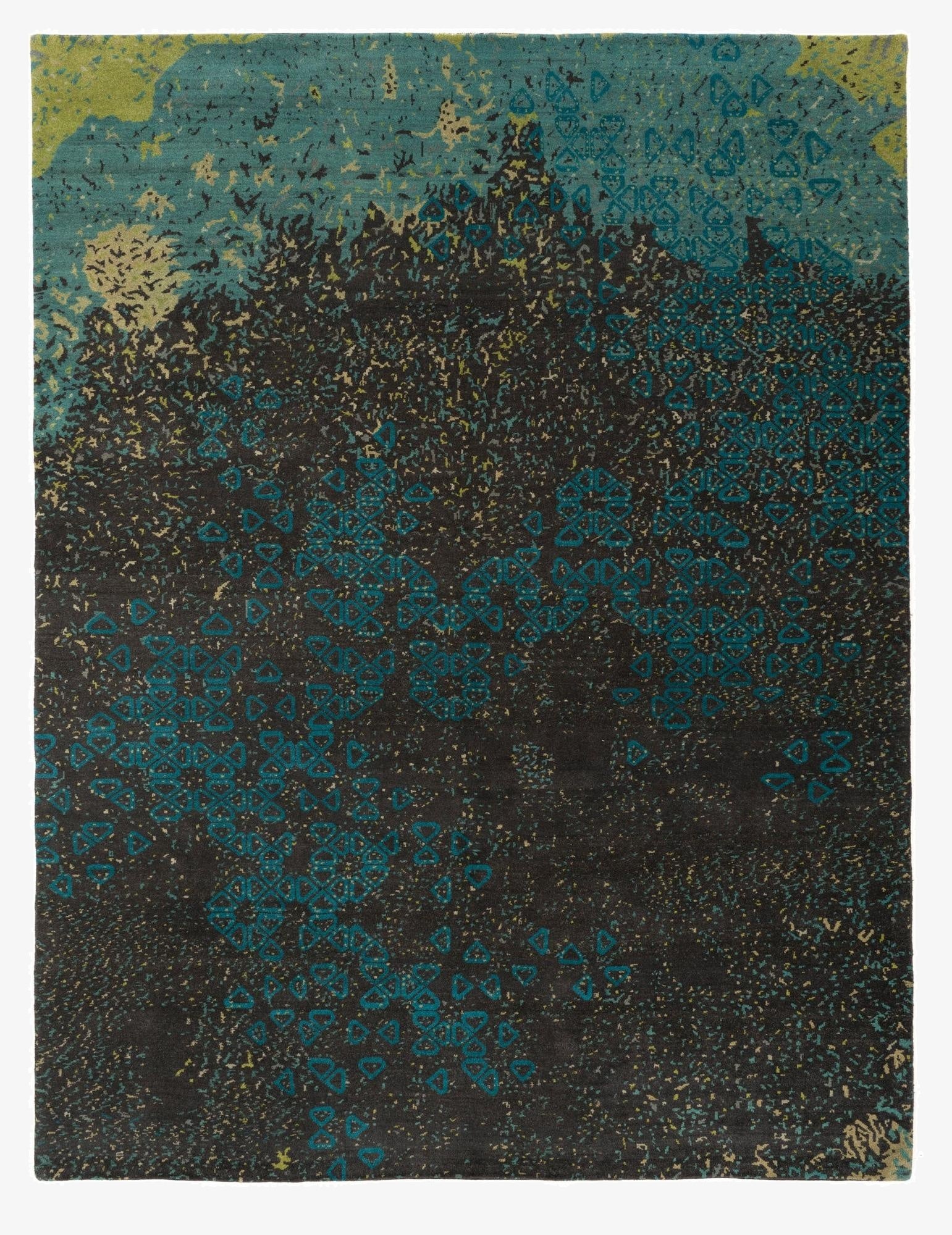  7' 6 x 9' 9 Modern Manshu Wool Rug