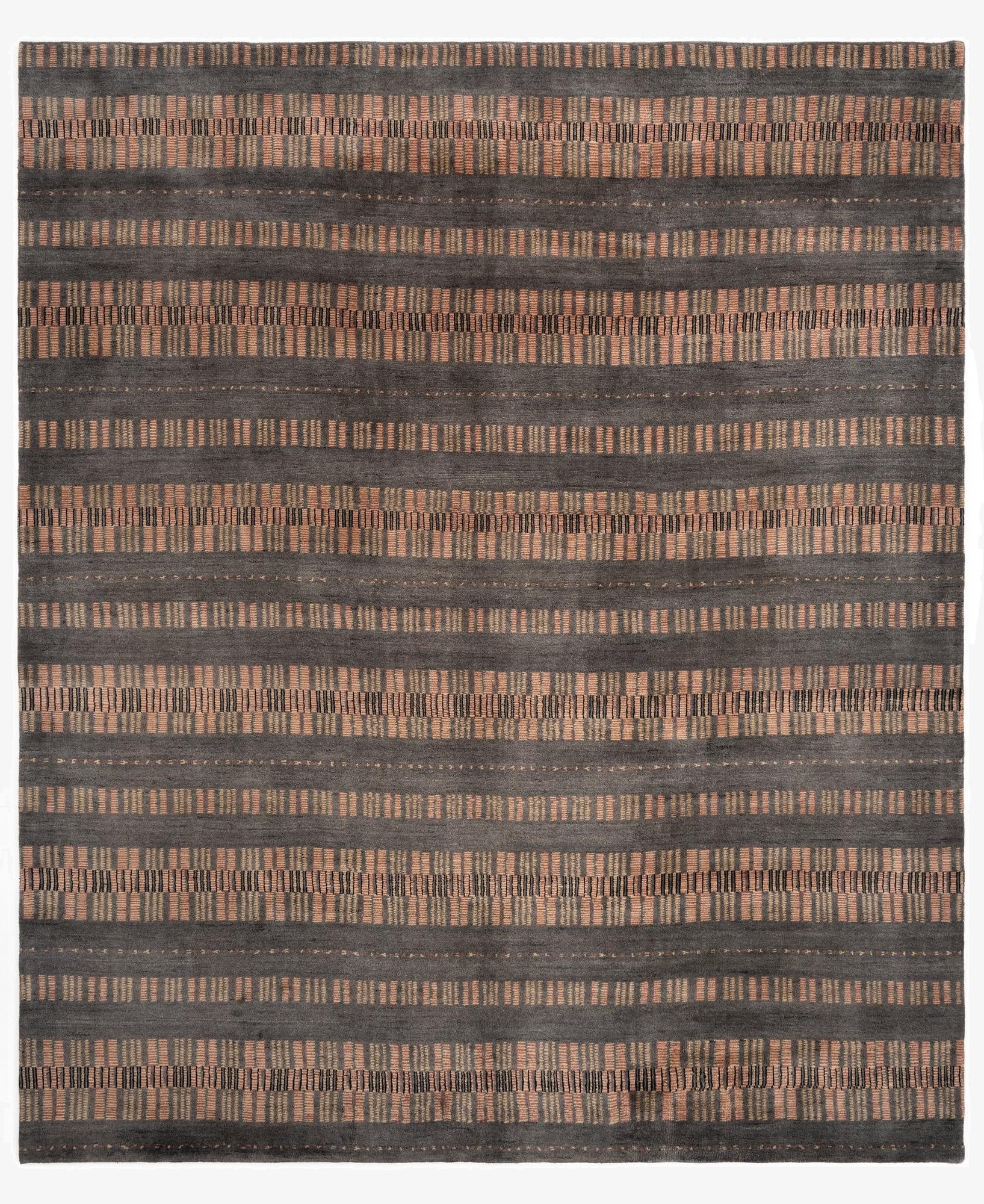  8' 5 x 9' 11 Modern Manshu Wool Rug