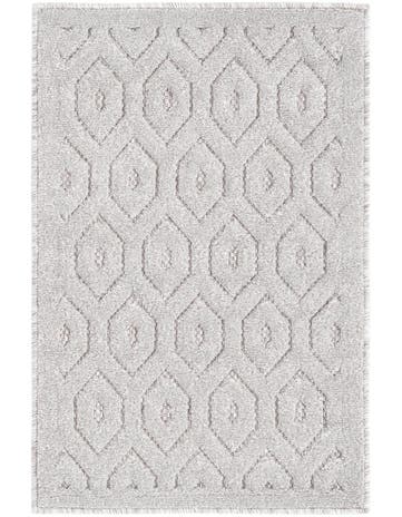 2' x 3' Washable Trellis Textured Indoor / Outdoor Rug