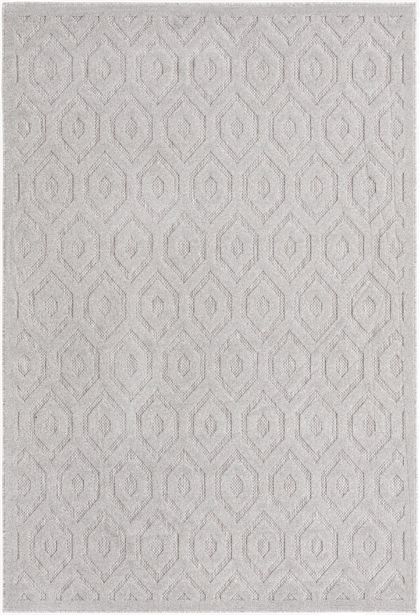 6' x 9'  Washable Trellis Textured Indoor / Outdoor Rug