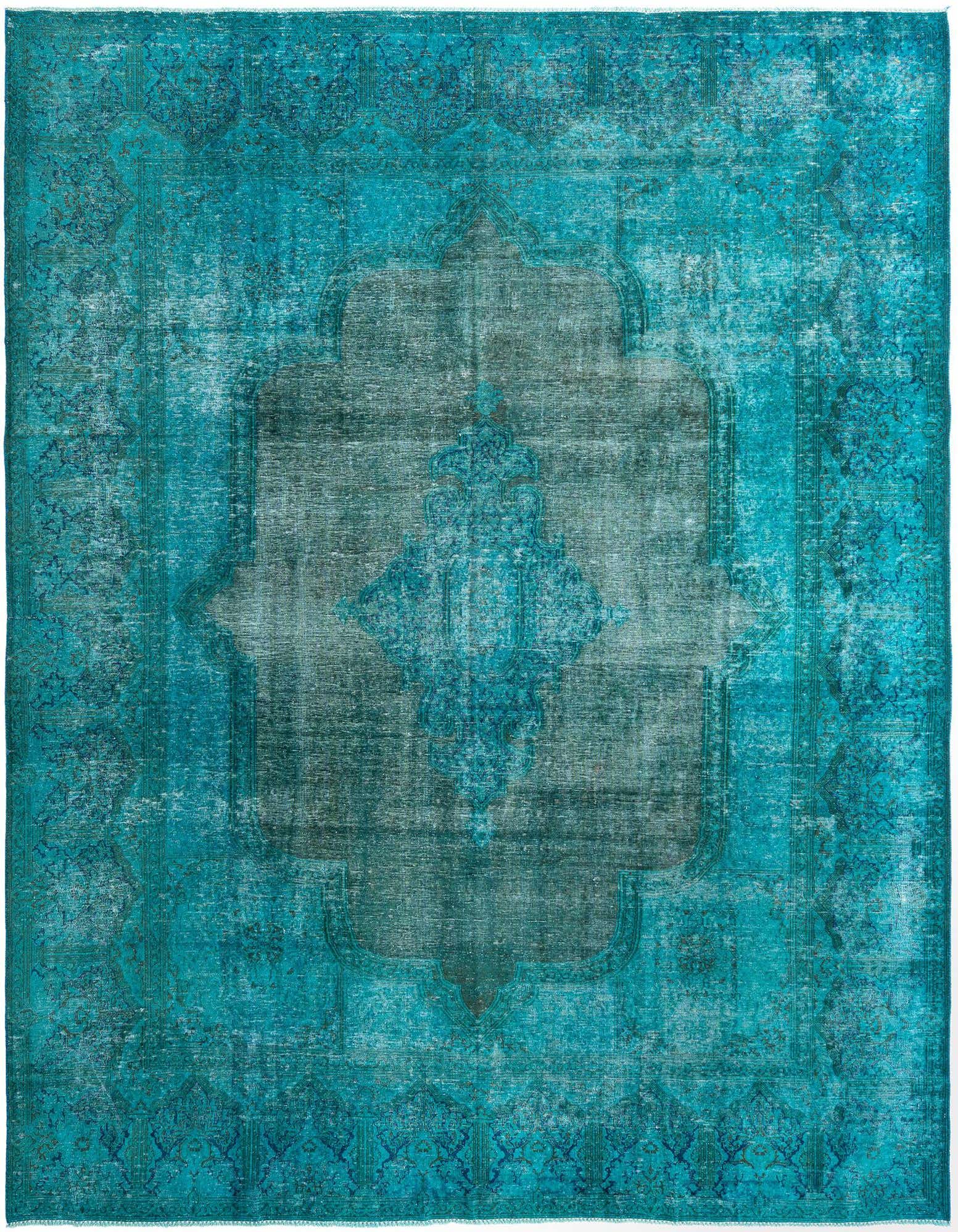 A 10x12 rectangular grey Persian rug with a distressed vintage look and intricate medallion pattern.