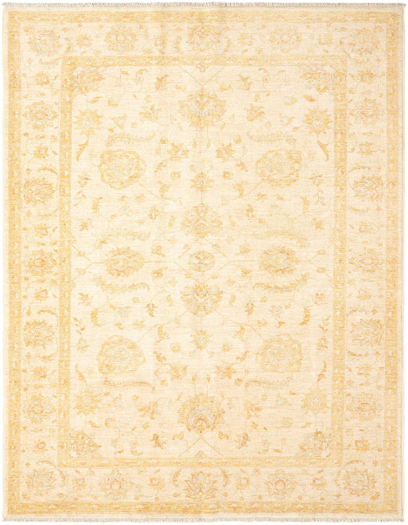 A 7x10 rectangular grey Ziegler Persian wool rug with intricate traditional floral patterns and a decorative border.