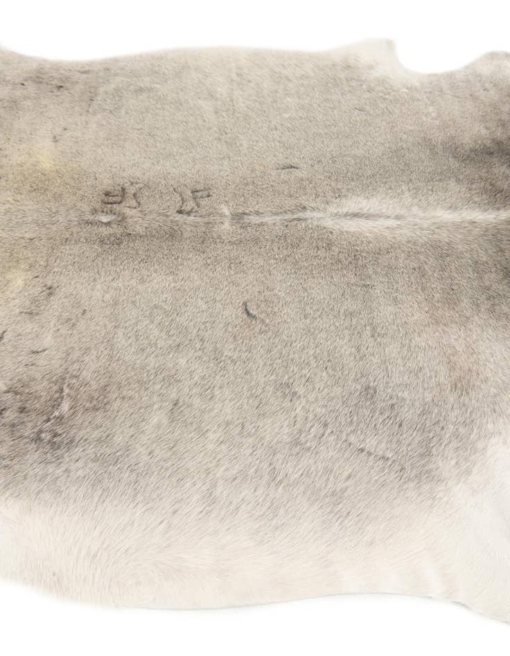 Detail image of  5' 7 x 6' Cowhide Leather Square Rug