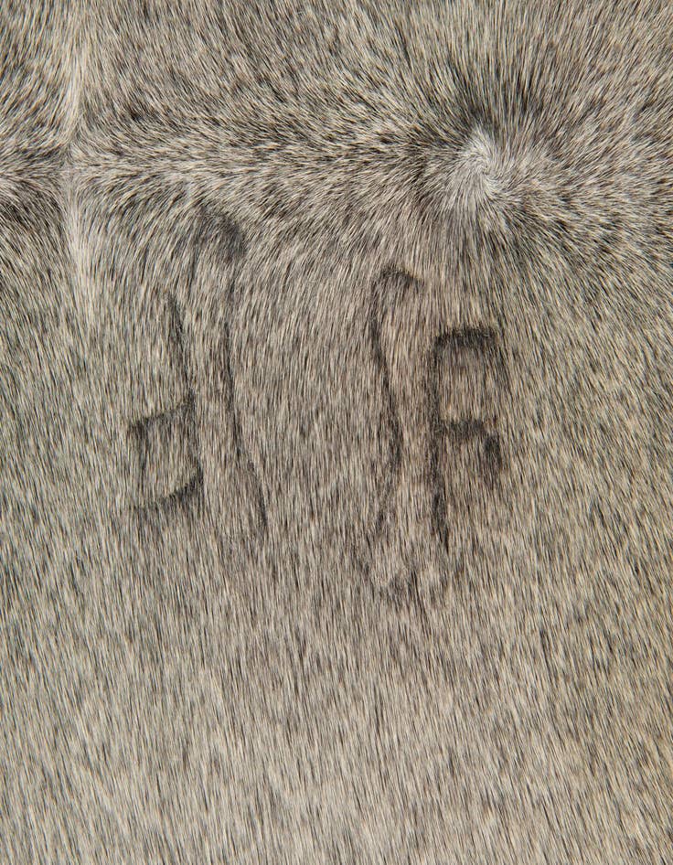 Detail image of  5' 7 x 6' Cowhide Leather Square Rug