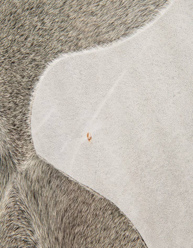Detail image of  5' 7 x 6' Cowhide Leather Square Rug