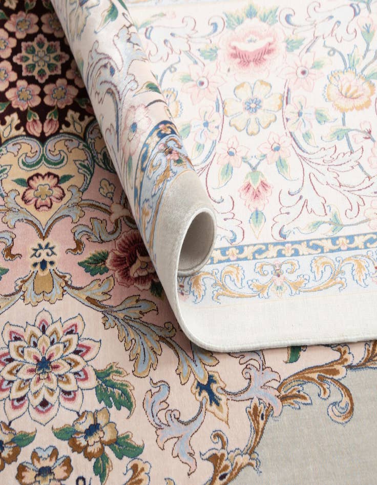 Detail image of  8' 2 x 8' 2 Ghom Design Square Rug