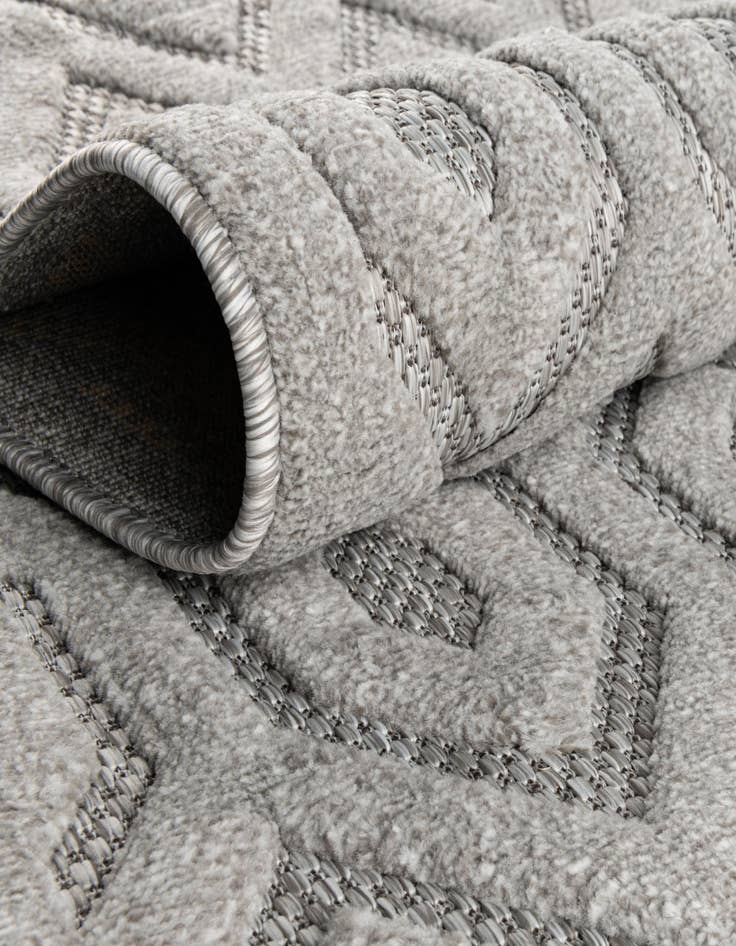 Detail image of  7' 10 x 7' 10  Washable Trellis Textured Indoor / Outdoor Square Rug