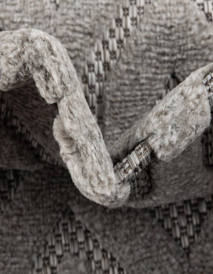 Detail image of  7' 10 x 7' 10  Washable Trellis Textured Indoor / Outdoor Square Rug